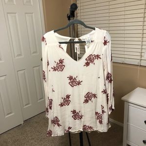 Sadie & Sage Floral Embroidered Mini Dress